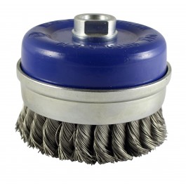 Twisted Knot Cup Brush - Stainless Steel Wire