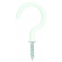 Round Cup Hook – White