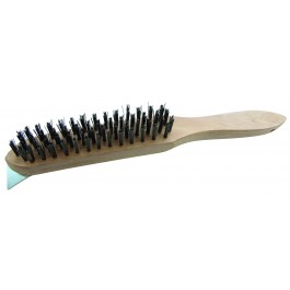 Stainless Steel Wire Brush With Scraper