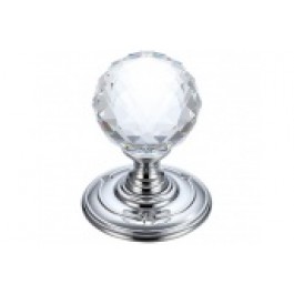 Facetted Glass Mortice Knob